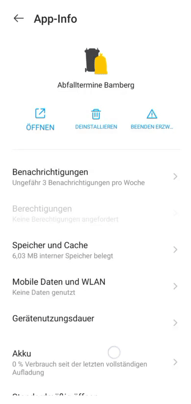 App Akkunutzung