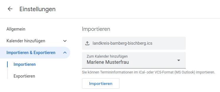 Google Calendar ICS